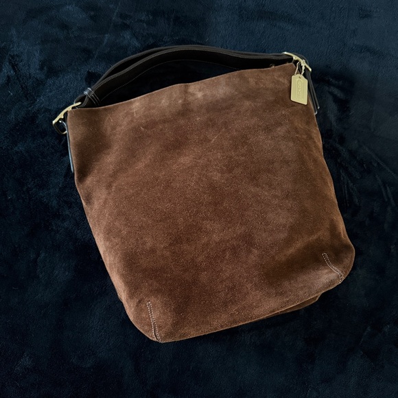 Coach Suede Legacy Bucket Slouch Shoulder Y2K Bag - Picture 2 of 9